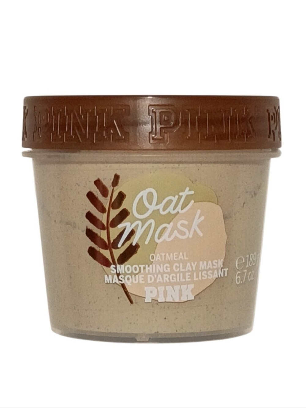 VS PINK Limited Edition Oatmeal Smoothing Clay Face & Body Oat Mask 6.7 Oz NEW